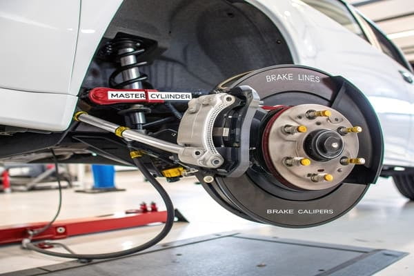 Diagram of a complete car brake system