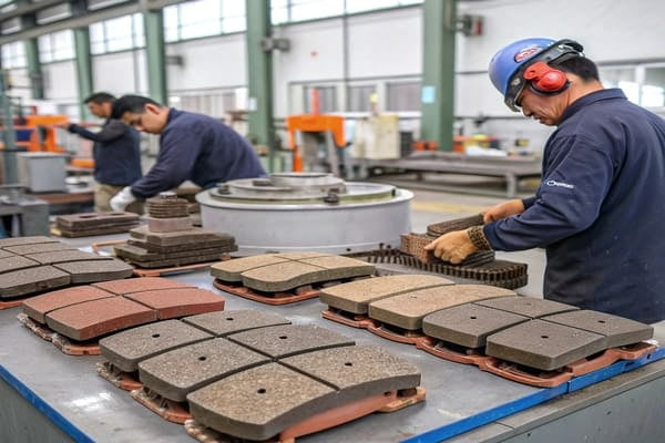 Manufacturing process of ceramic brake pads