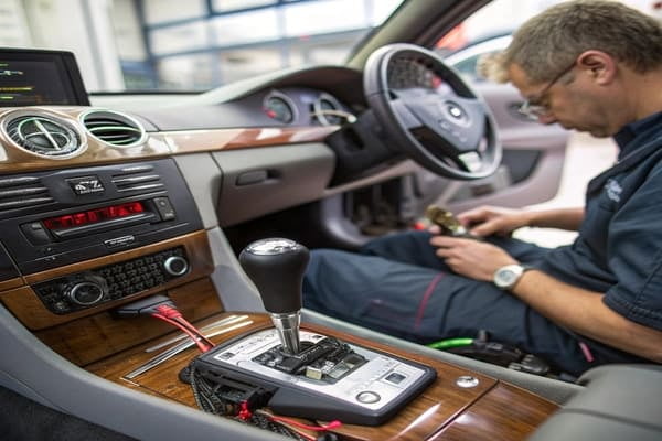 Mercedes-Benz 722.9 transmission with an Intelligent Servo Module attached