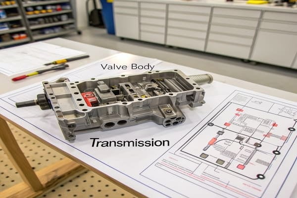 A detailed diagram of a transmission valve body