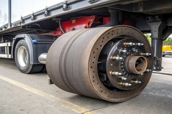 An illustration showing the mechanics of a drum brake system