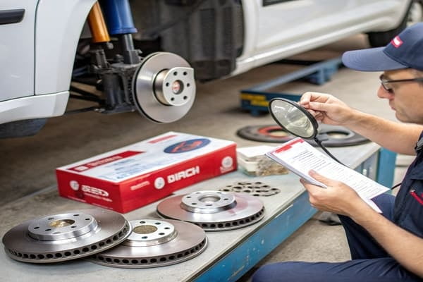 Bosch disc brake rotor on a shelf