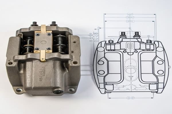 A side-by-side comparison of floating and fixed caliper diagrams