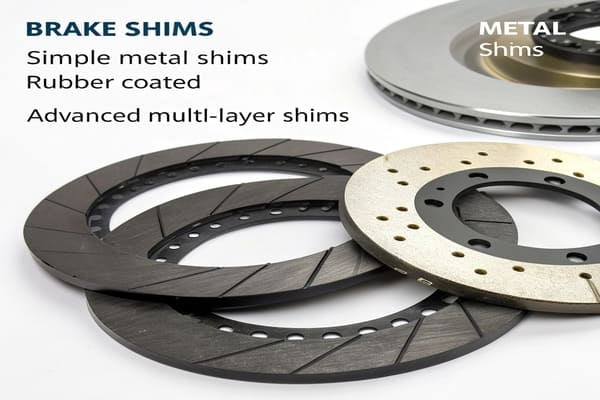 An assortment of different types of brake shims