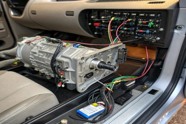 Close-up of an Intelligent Servo Module's internal circuit board and motor