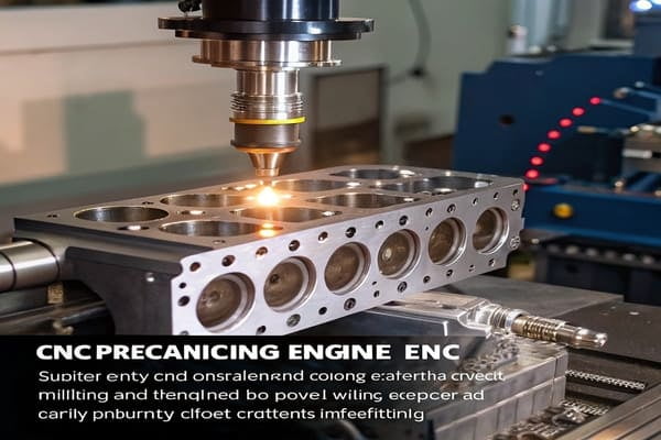 An exposed engine block showing perfectly machined cylinder heads