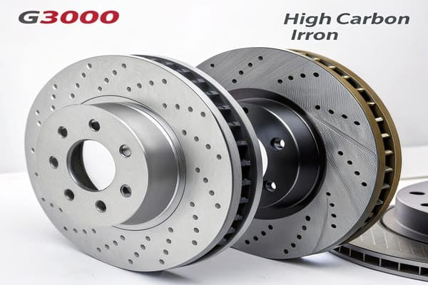 a standard car in traffic next to a performance car on a track