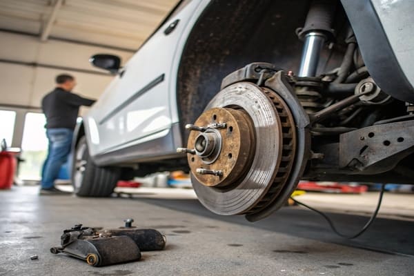 A diagram showing weight transfer during braking