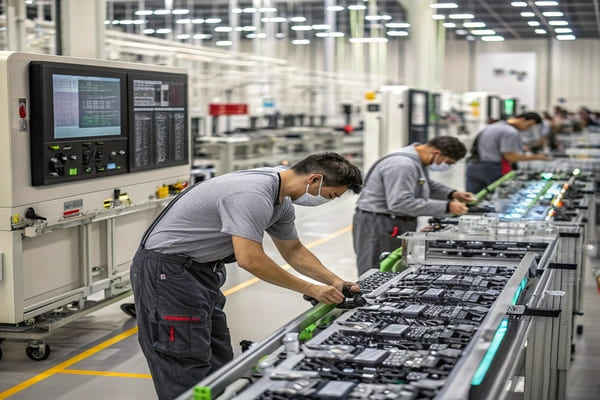 A diagram showing the flow of parts in the Tesla supply chain