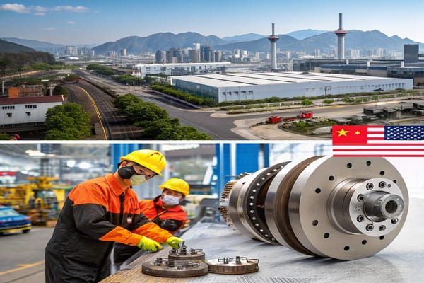 World map highlighting key manufacturing countries for auto parts