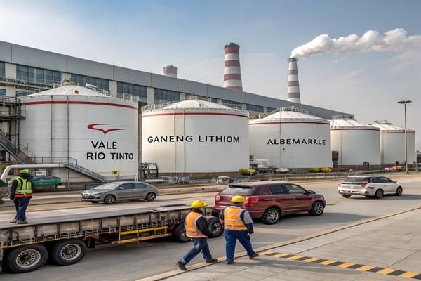 Images of raw lithium, nickel, and aluminum ore