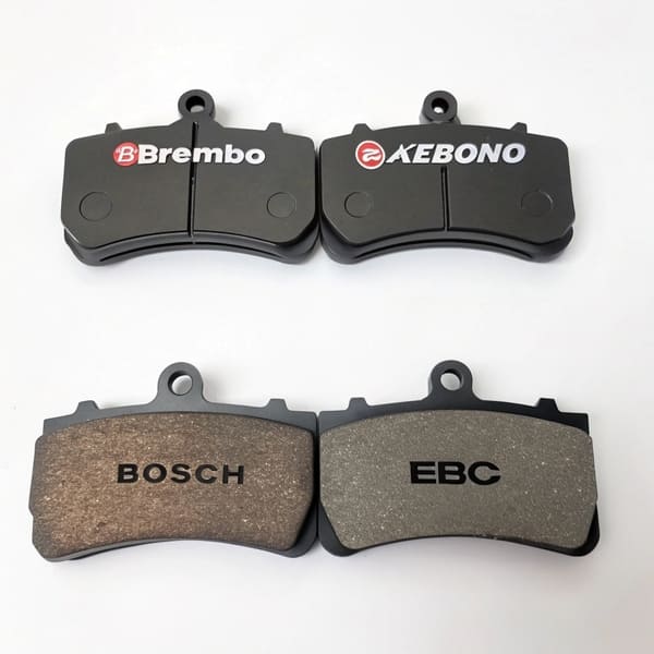 A diagram showing different types of brake pads for various applications