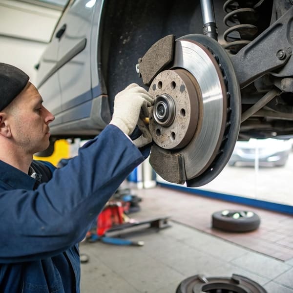 Brake pad shims on a brake pad