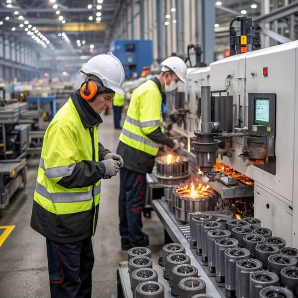 A close-up of a new CV joint and axle shaft