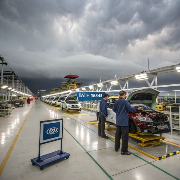 A busy automotive parts manufacturing facility in China