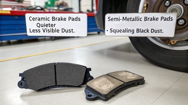 A pristine, clean alloy wheel next to a dirty, brake-dust-covered wheel