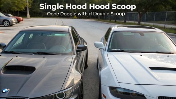 Comparison of a single hood scoop and a double hood scoop
