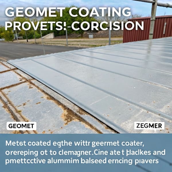 Diagram showing how Geomet coating protects metal