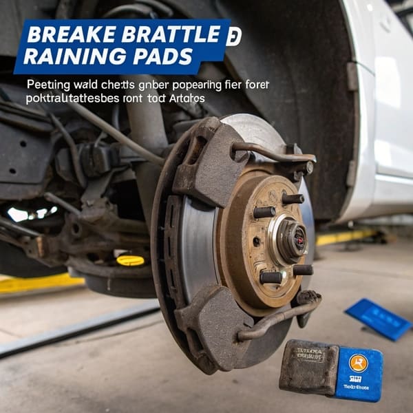 Brake pad retaining clips held in hand