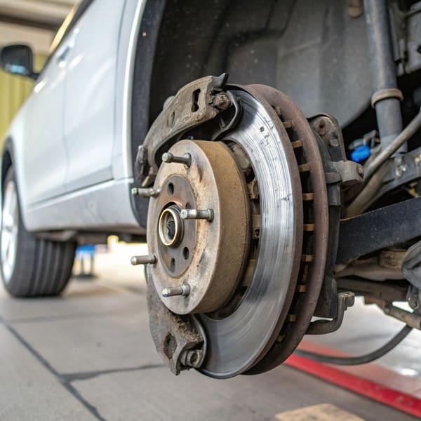 Diagram showing brake components with clips highlighted