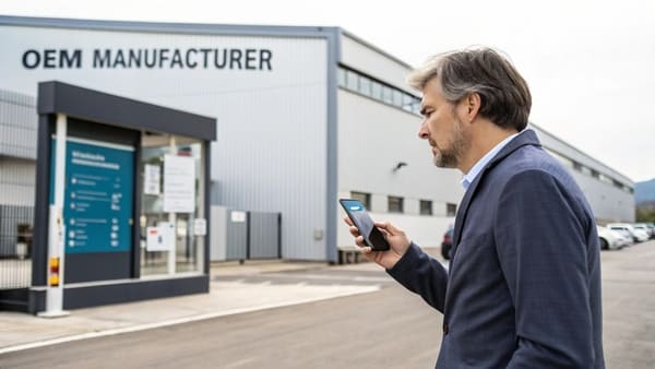 A business owner reviewing product designs with an engineer