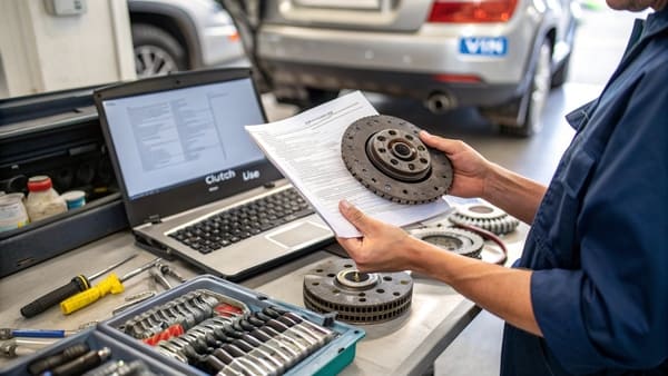 Checking a truck clutch disc part number