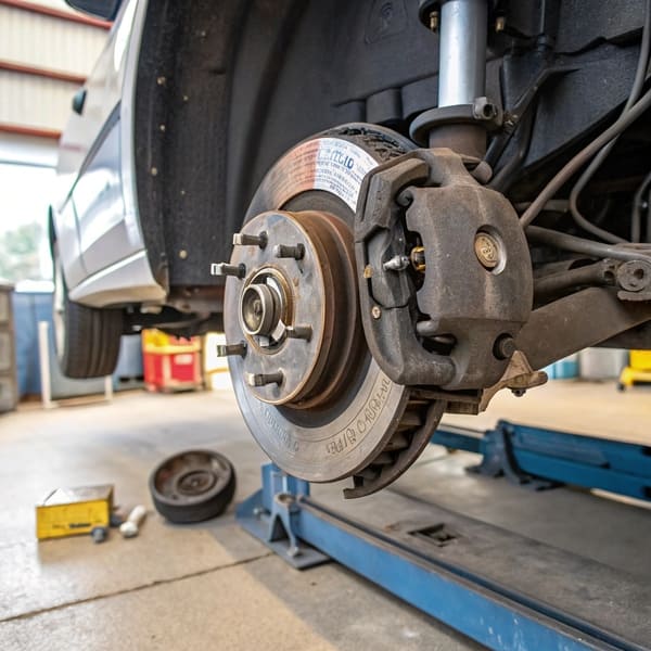 An animation showing weight transfer to the front of a car during braking