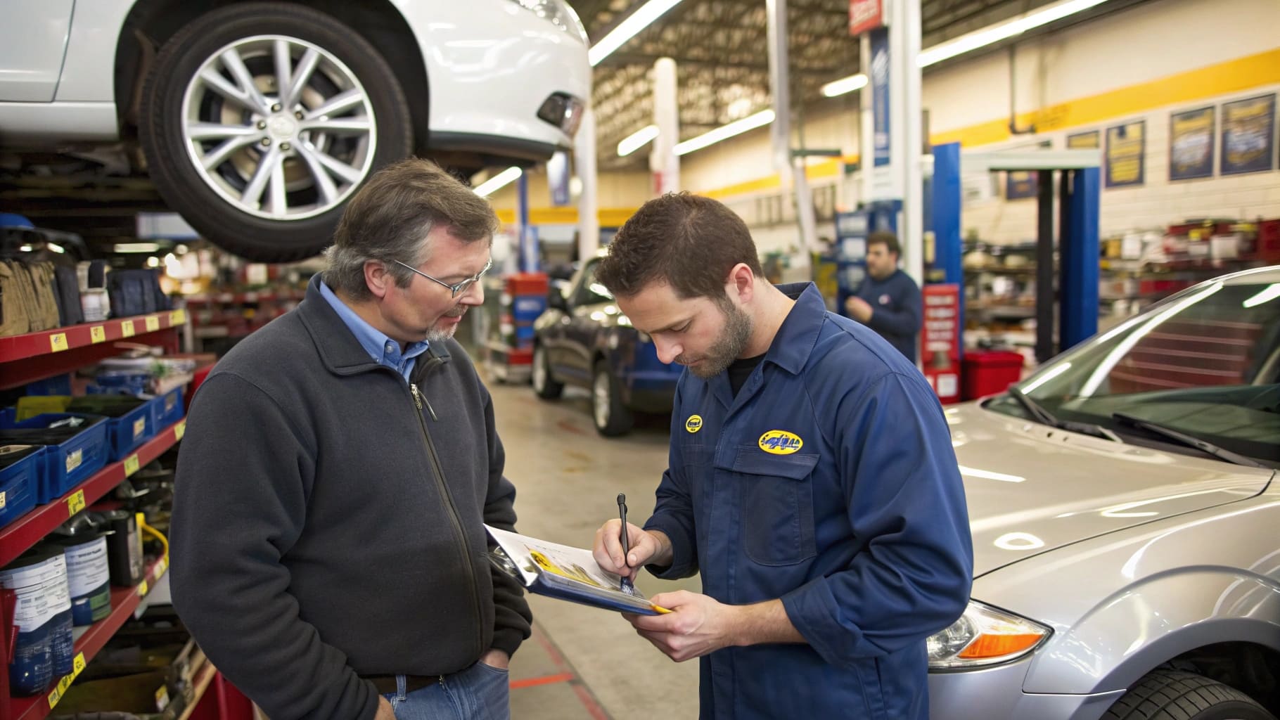 A comparison of different auto repair shop signs