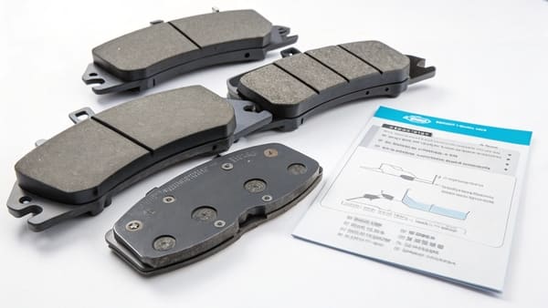 A close-up of high-quality WVA 20168 brake pads.