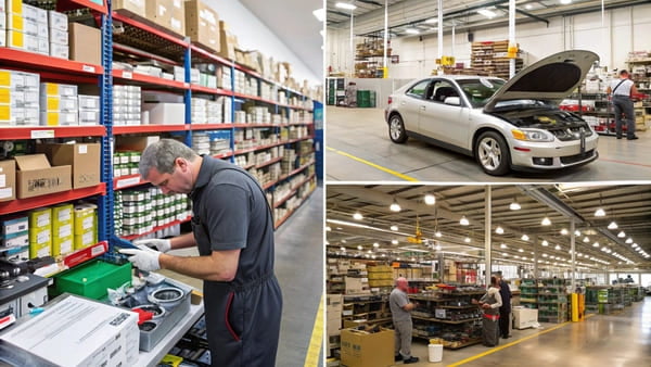 an overview of different types of auto parts stores and factories