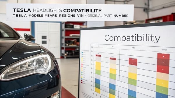 A graph showing the increasing price and performance of Tesla headlights over generations