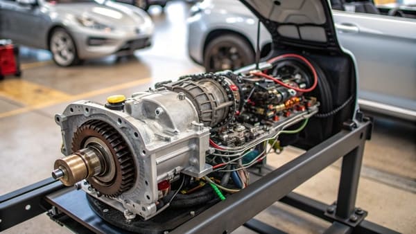 A diagram showing the main parts of a car