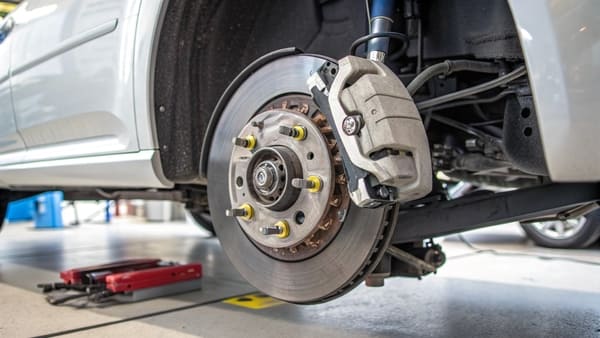 Exploded view of a drum brake system