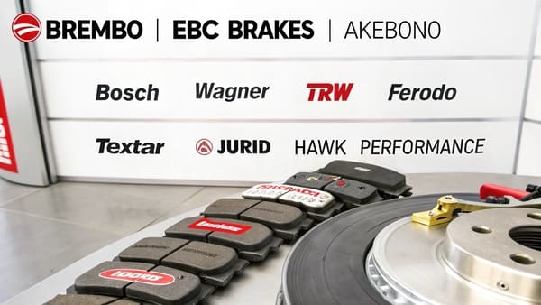 Logos of various top brake pad brands