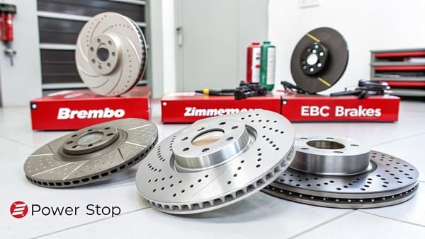 A collection of different high-quality brake rotor brands