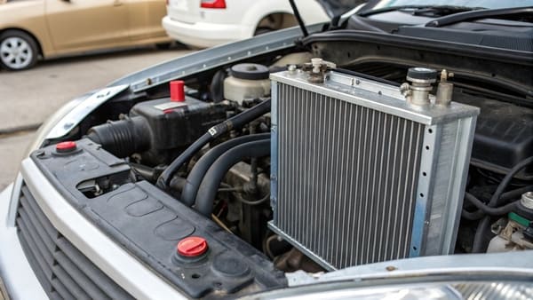Diagram showing the flow of coolant in a car's cooling system