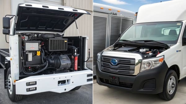 A diagram showing the components of a truck's HVAC system