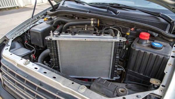 Diagram showing the car cooling system with the radiator highlighted