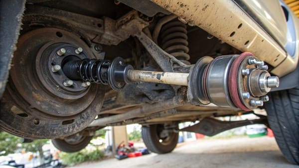 Diagram pointing to zerk fittings on a drive shaft's U-joint and slip yoke