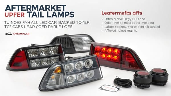 A car with custom aftermarket LED tail lamps