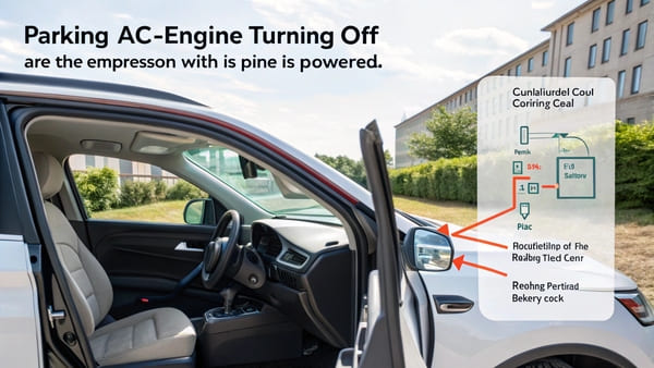 A collection of vehicles including a truck, RV, and van with parking ACs
