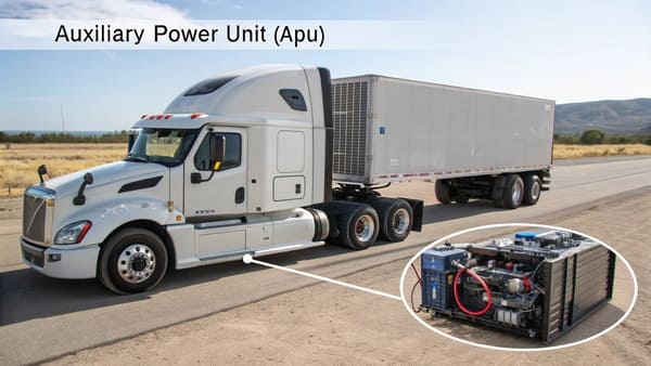 A detailed diagram or cutaway view of the plastic housing for a semi-truck AC unit.