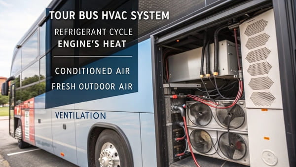 plastic components of a bus hvac system