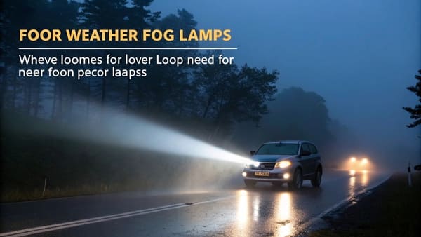 Two identical fog lights with different labels, one 'Lamp' and one 'Light'