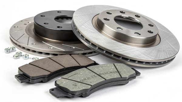 An assortment of different brake pads for various Toyota models like Camry, RAV4, and Tundra.