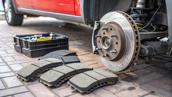 A chart matching truck applications (heavy-duty, daily driving, performance) to brake pad types.