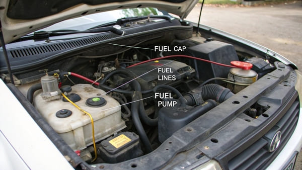 Illustration comparing air in a tank versus air in a fuel line