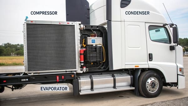 A table or chart comparing different types of truck air conditioner systems.