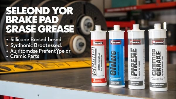 Diagram showing where to apply brake grease