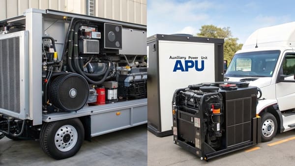 A comparison image showing the small cabin of a car versus the large cabin of a semi-truck